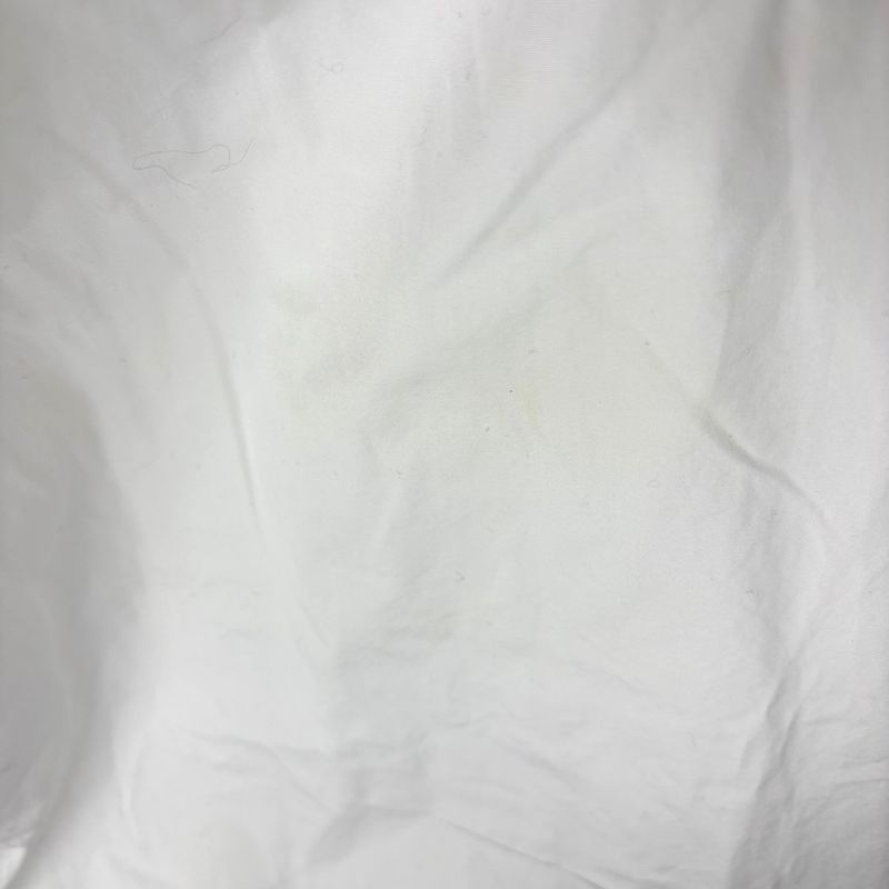 Prada Gathered High Neck Back Button Blouse White 36