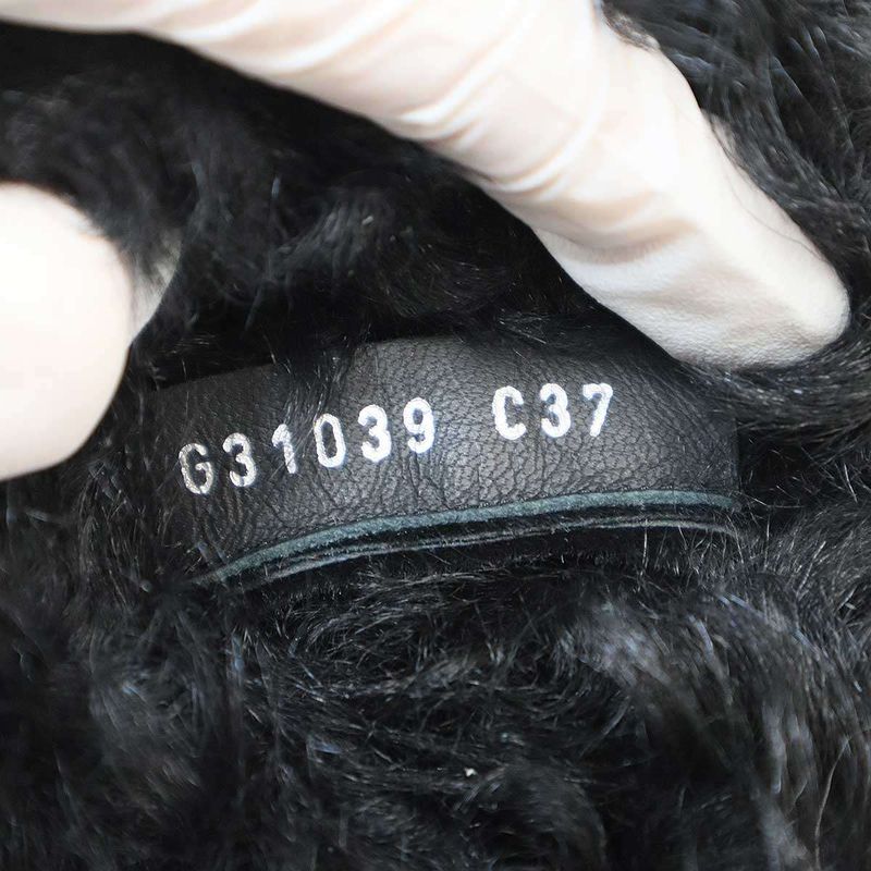 Chanel CC Logo Mouton Leather Long Boots Black 37