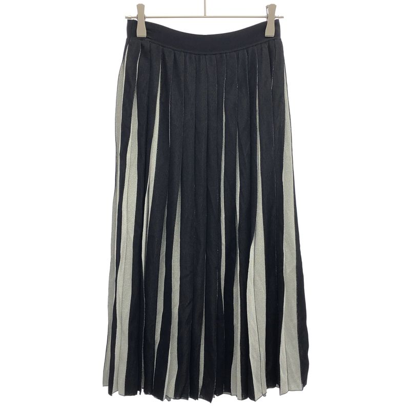 Gucci Pli Ts Knit Skirt Black Silver Xs