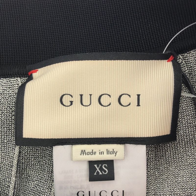 Gucci Pli Ts Knit Skirt Black Silver Xs