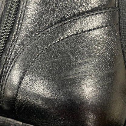 Dior Christian Ground Leather Belt Combat Boots Black 36.5