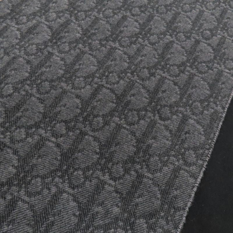 Dior Au Bree Double Face Muffler Gray Cashmere Wool Scarf