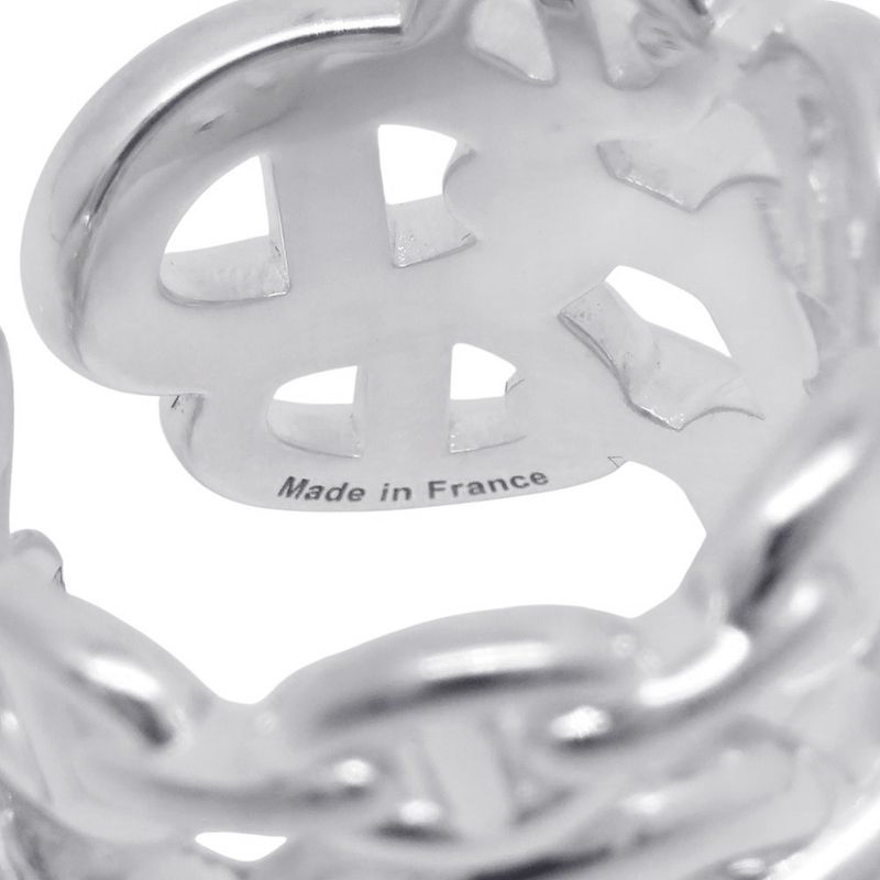 Hermes Ring Chaine D'ancre GM Enchainee Silver 48