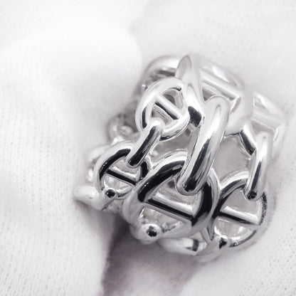 Hermes Ring Chaine D'ancre GM Enchainee Silver 48