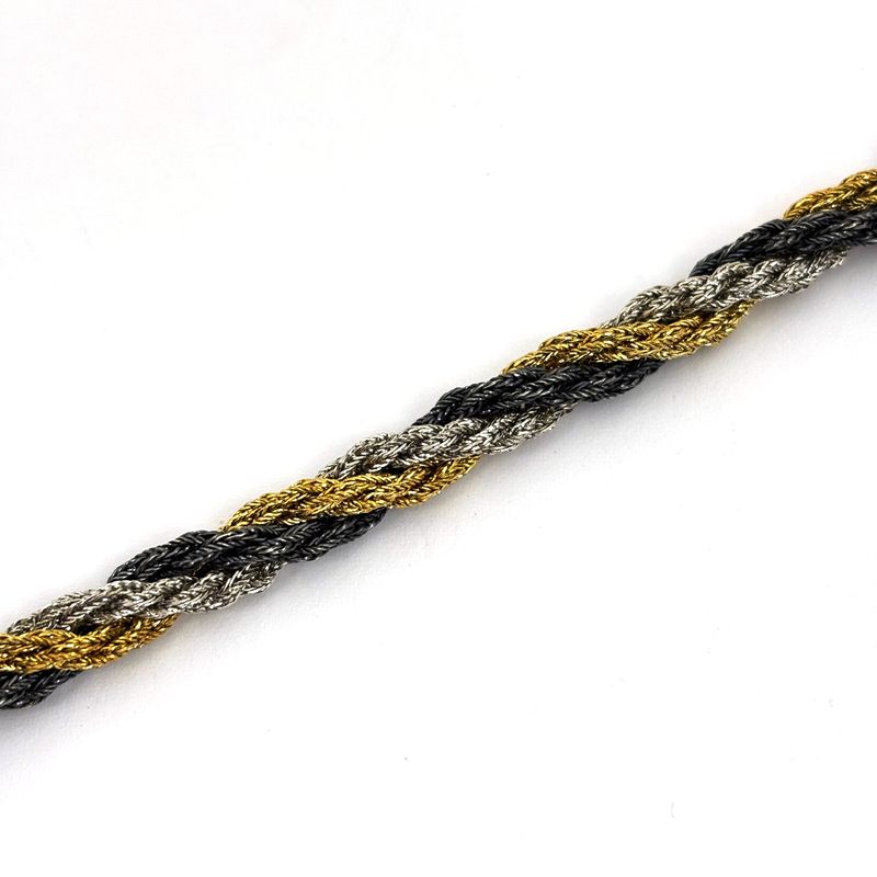 Dior Christian Twist Chain Necklace Gold Plated Silver