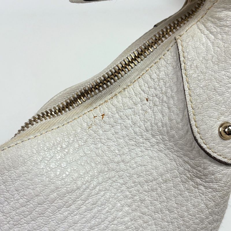 Gucci Logo Shoulder Bag Sherry Line Web Bamboo Motif One Leather