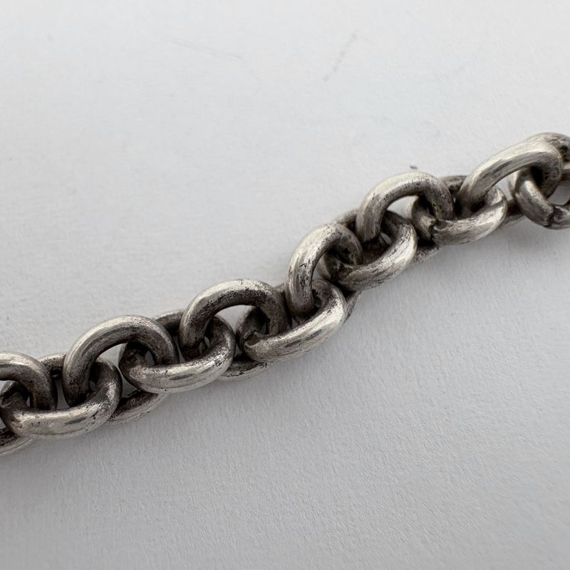 Gucci GG Logo Chain Necklace Interlocking Silver