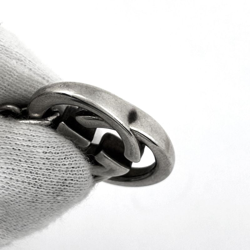 Gucci GG Logo Chain Necklace Interlocking Silver