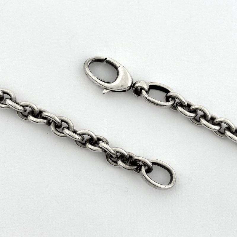 Gucci GG Logo Chain Necklace Interlocking Silver