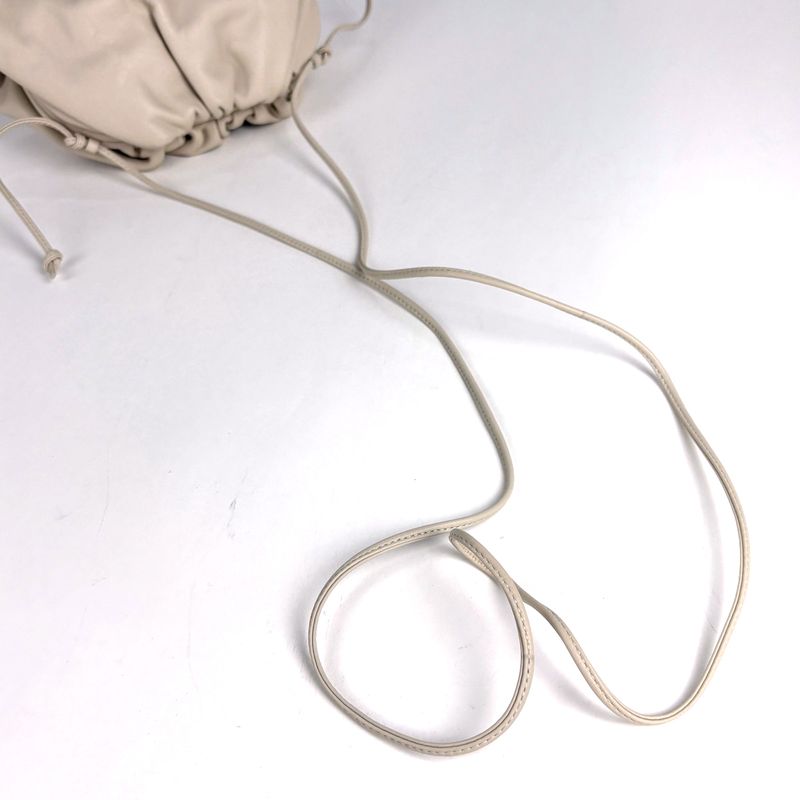 Bottega Veneta Mini the Pouch Shoulder Bag Clasp Leather Ivory