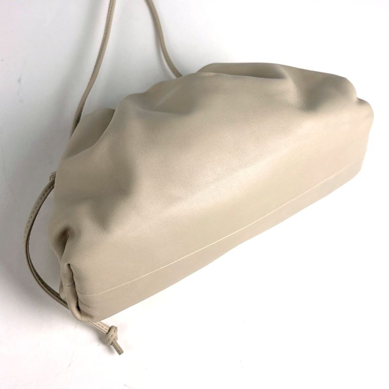 Bottega Veneta Mini the Pouch Shoulder Bag Clasp Leather Ivory