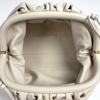 Bottega Veneta Mini the Pouch Shoulder Bag Clasp Leather Ivory