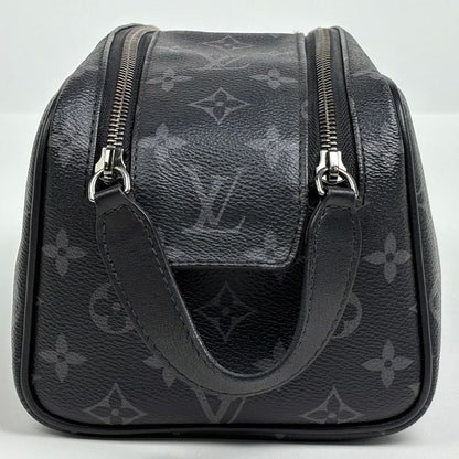 Louis Vuitton Dop Kit Pouch Travel Bag Second Damier Graphite Black