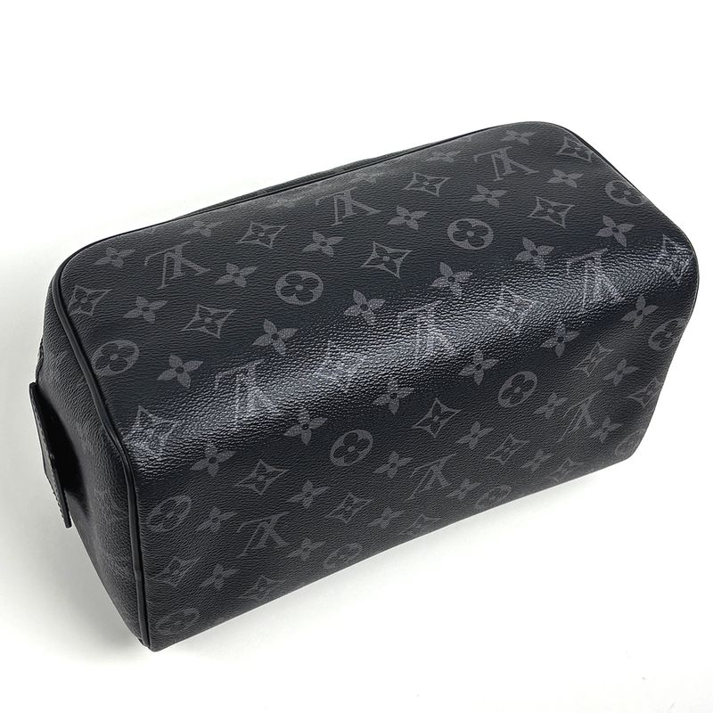 Louis Vuitton Dop Kit Pouch Travel Bag Second Damier Graphite Black