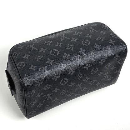 Louis Vuitton Dop Kit Pouch Travel Bag Second Damier Graphite Black