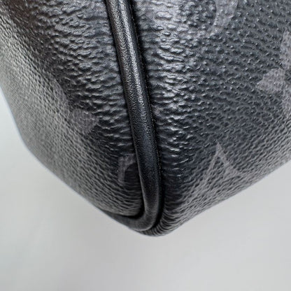 Louis Vuitton Dop Kit Pouch Travel Bag Second Damier Graphite Black