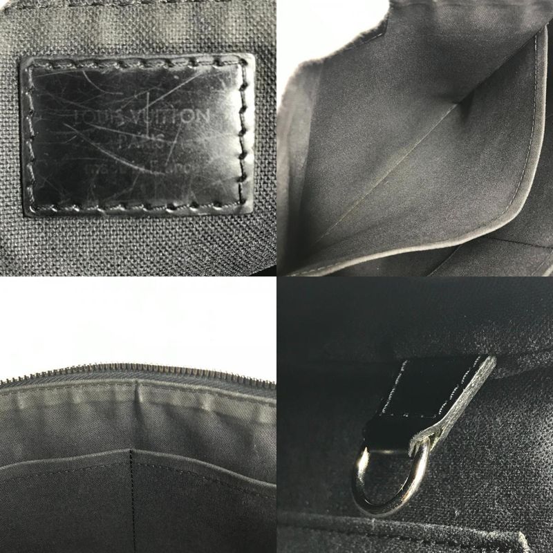 Louis Vuitton Shoulder Bag Mick PM Damier Graphite Canvas Black