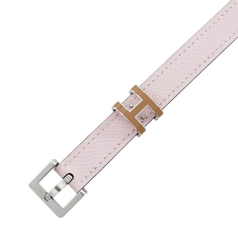 Hermes Belt Pop 15 Mobu Perlee Chai Silver Epsom 70 Mauve Pale Chai
