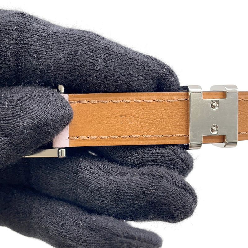 Hermes Belt Pop 15 Mobu Perlee Chai Silver Epsom 70 Mauve Pale Chai