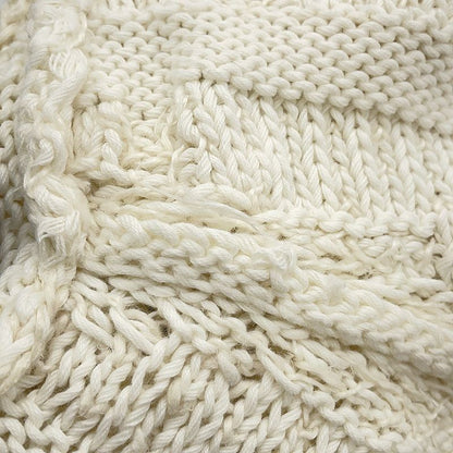 Fendi Knit FF Logo Pullover Sweater Cotton 46 Top White