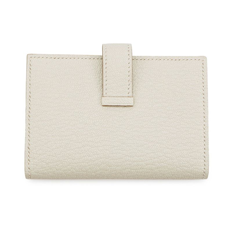 Hermes Card Case Bearn Mini Coin Purse Mushroom Gold Chevre Misor