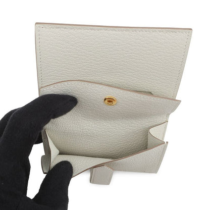 Hermes Card Case Bearn Mini Coin Purse Mushroom Gold Chevre Misor