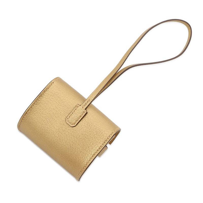 Hermes Bag Charm Kelly Festival Dore Silver Chevre Sham Kira