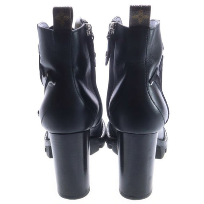 Louis Vuitton Star Trail Line Logo Ankle Heel Boots Black