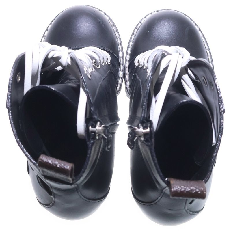 Louis Vuitton Star Trail Line Logo Ankle Heel Boots Black