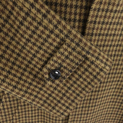 Celine Eddie Era Houndstooth Wool Chester Star Coat Brown