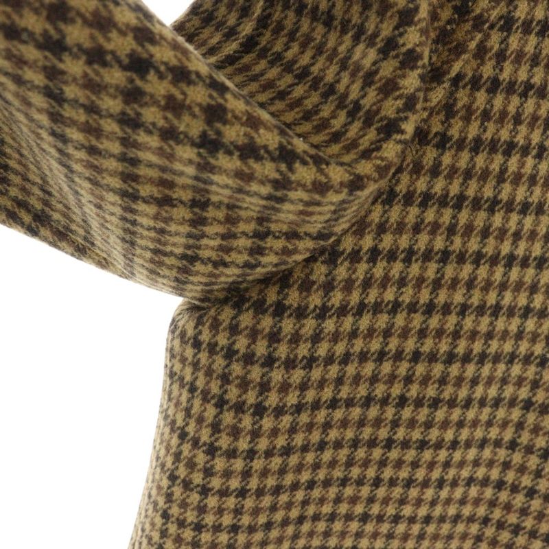 Celine Eddie Era Houndstooth Wool Chester Star Coat Brown