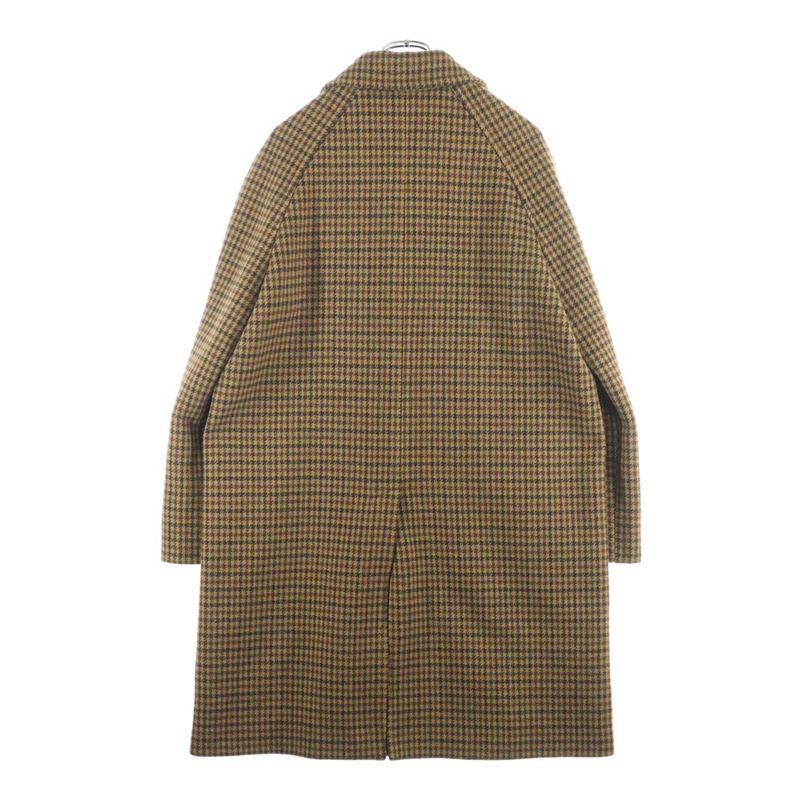 Celine Eddie Era Houndstooth Wool Chester Star Coat Brown