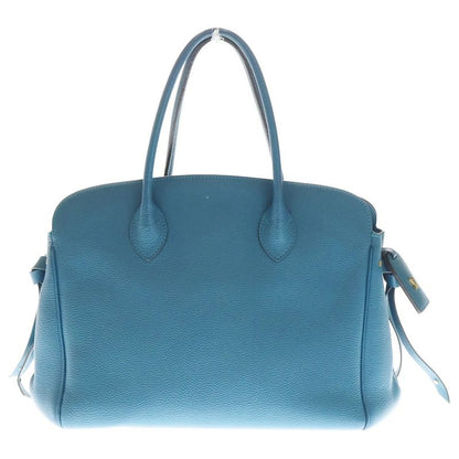 Louis Vuitton Mila MM Corvere Handbag Blue Leather