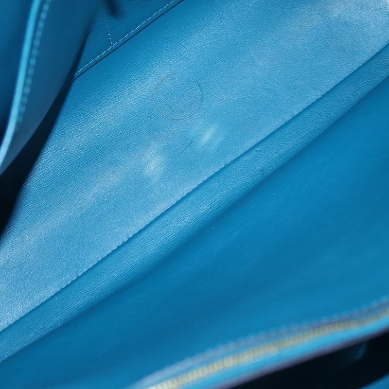 Louis Vuitton Mila MM Corvere Handbag Blue Leather