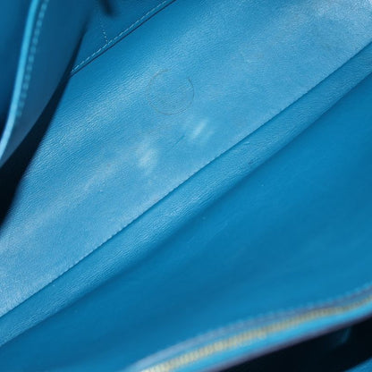 Louis Vuitton Mila MM Corvere Handbag Blue Leather