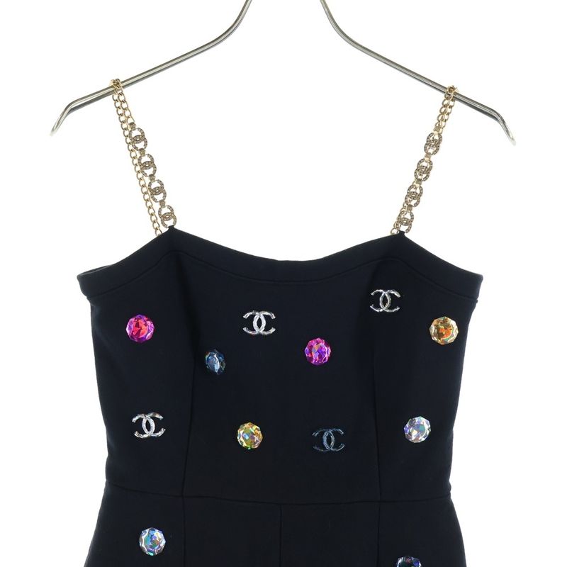 Chanel CC Logo Cotton All in One Black