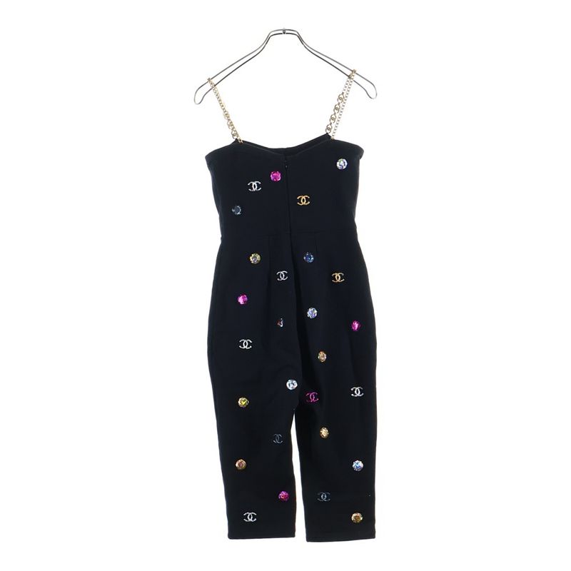 Chanel CC Logo Cotton All in One Black