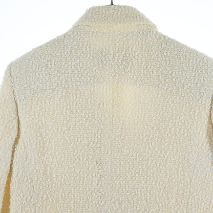 Chanel Pearl Button Tweed Jacket Ivory