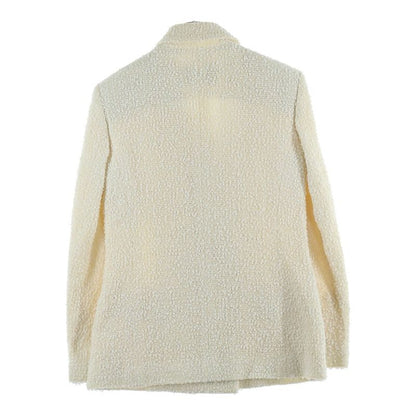 Chanel Pearl Button Tweed Jacket Ivory