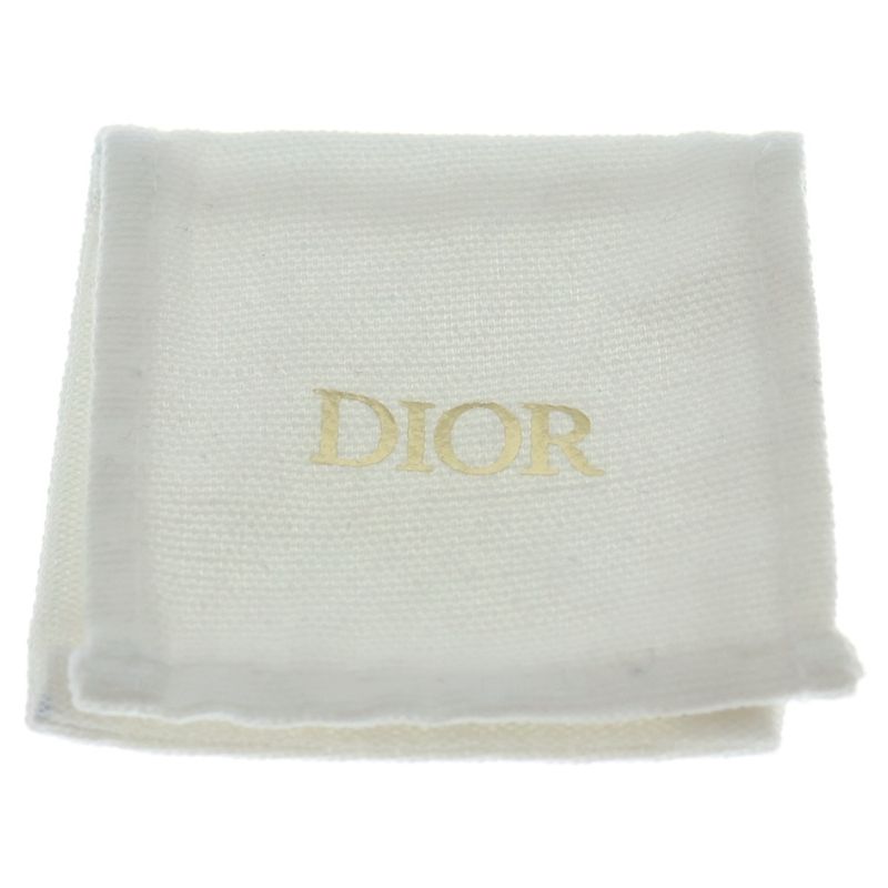 Dior Ribbon Pearl Earrings Rhinestone Gold