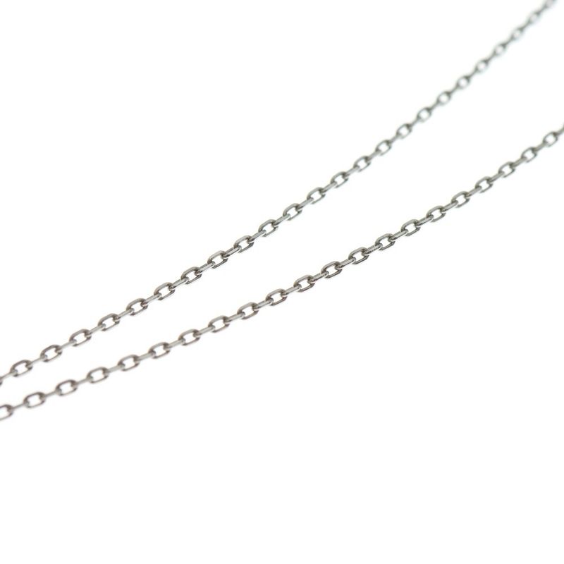 Hermes Pop Necklace Pendant Chain White Silver