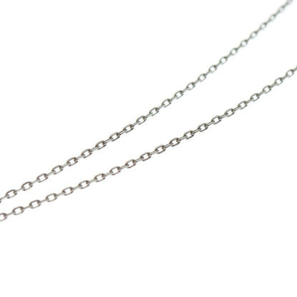 Hermes Pop Necklace Pendant Chain White Silver