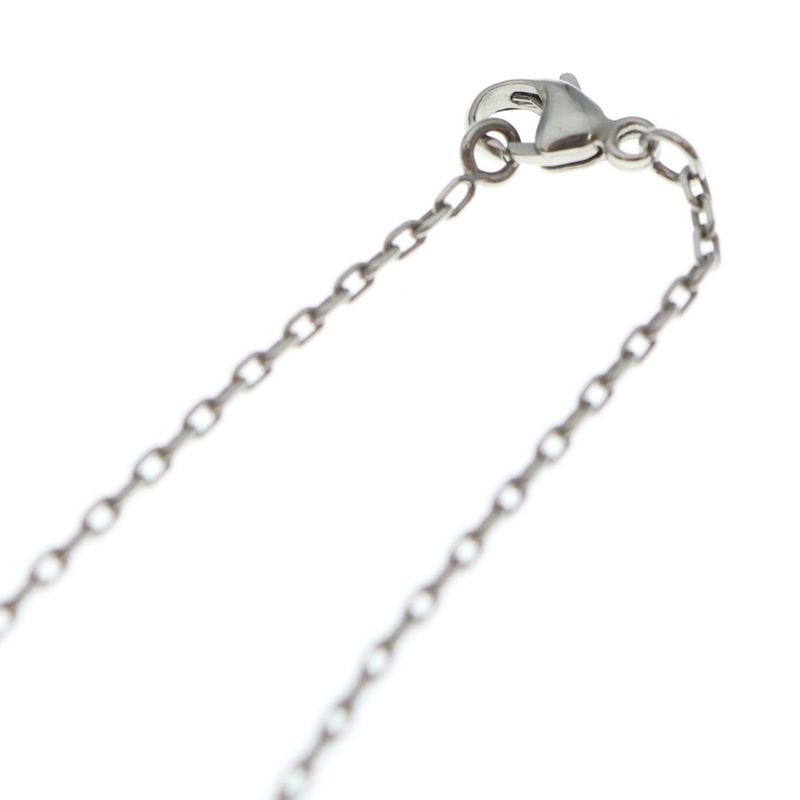Hermes Pop Necklace Pendant Chain White Silver