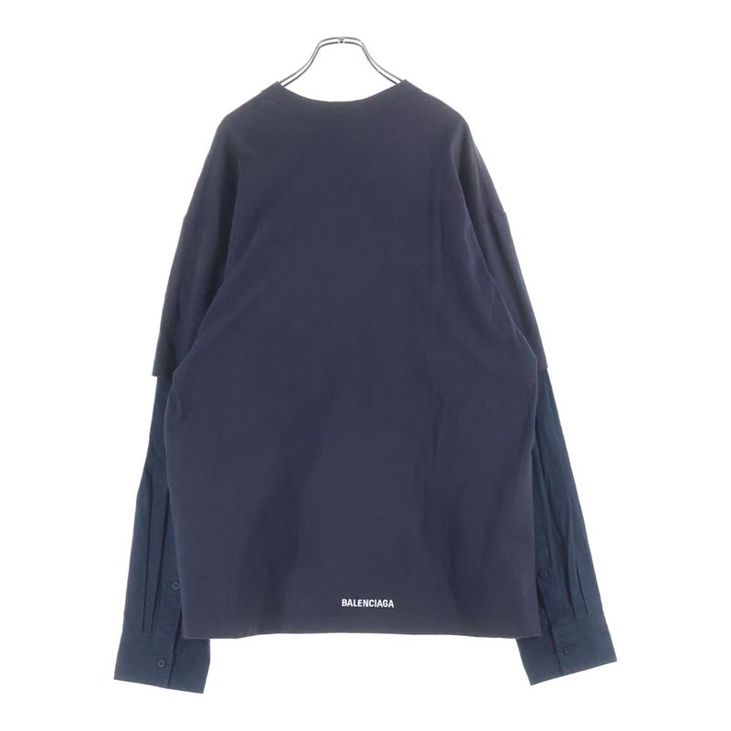 Balenciaga Shirt Layered Oversize Long Sleeve T-Shirt Cut