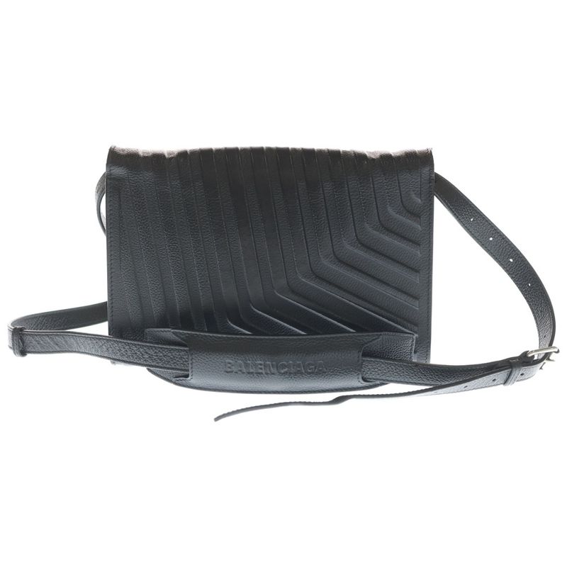 Balenciaga Car Flap Shoulder Bag Black