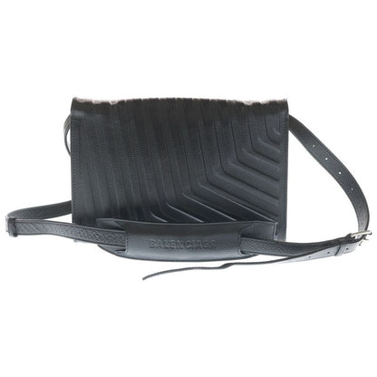 Balenciaga Car Flap Shoulder Bag Black