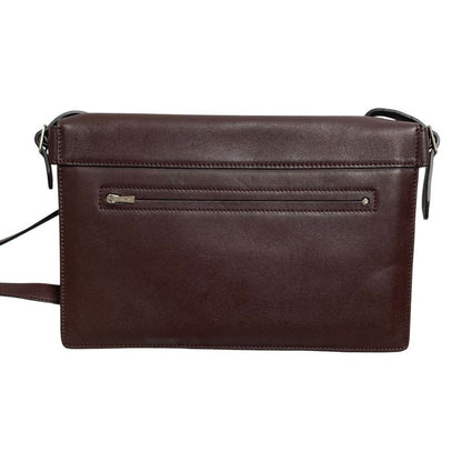 Celine Diamond Shoulder Bag Burgundy Yellow Gray
