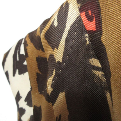 Louis Vuitton Leopard Print Pleated Dress 34 Brown