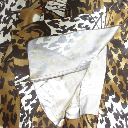 Louis Vuitton Leopard Print Pleated Dress 34 Brown