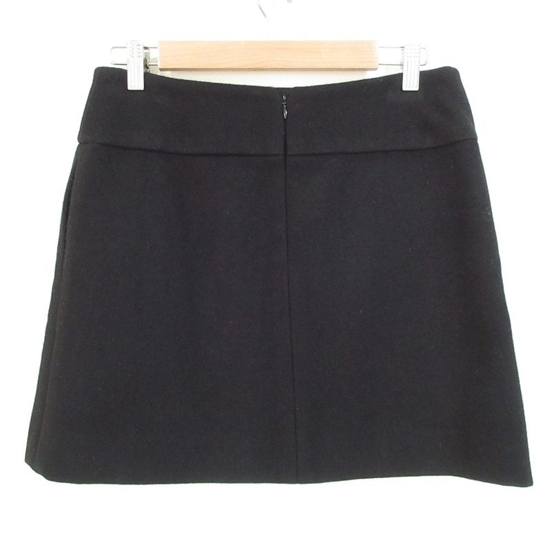 Chanel Logo Plate Miniskirt 38 Black